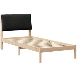 Bed frame Brown and black 100 x 200 cm Solid pine wood vidaXL Bed frame Brown and black 100 x 200 cm Solid pine wood vidaXL