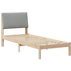 Bed frame Brown and light grey 75 x 190 cm Solid pine wood vidaXL Bed frame Brown and light grey 75 x 190 cm Solid pine wood vidaXL
