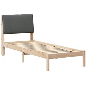Bed frame Brown and dark grey 80 x 200 cm Solid pine wood vidaXL Bed frame Brown and dark grey 80 x 200 cm Solid pine wood vidaXL