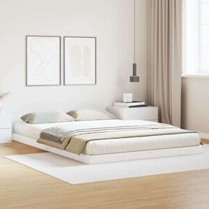 Floor Bed Frame White 160 x 210 cm Solid Pine wood Vidaxl Floor Bed Frame White 160 x 210 cm Solid Pine wood Vidaxl