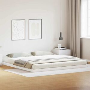 Floor Bed Frame White 200 x 220 cm Solid Pine wood Vidaxl Floor Bed Frame White 200 x 220 cm Solid Pine wood Vidaxl