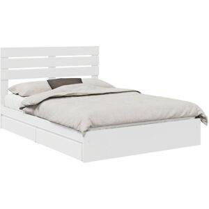 Storage Bed with Headboard White 160 x 200 cm Engineered Wood vidaXL Storage Bed with Headboard White 160 x 200 cm Engineered Wood vidaXL