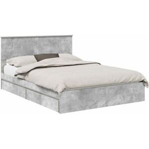Storage Bed Concrete Grey 150 x 200 cm Engineered Wood vidaXL Storage Bed Concrete Grey 150 x 200 cm Engineered Wood vidaXL