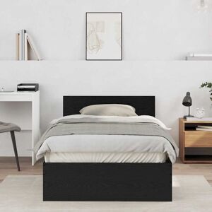 Vidaxl - Bed Frame with Headboard Black Oak 100 x 200 cm Engineered wood Vidaxl - Bed Frame with Headboard Black Oak 100 x 200 cm Engineered wood