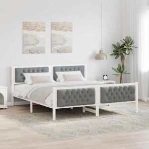 Bed Frame Light Grey 180 x 200 cm Solid Pine Wood vidaXL Bed Frame Light Grey 180 x 200 cm Solid Pine Wood vidaXL