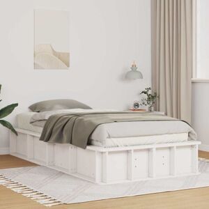 Bed Frame with Storage White 100 x 200 cm Solid wood Vidaxl Bed Frame with Storage White 100 x 200 cm Solid wood Vidaxl