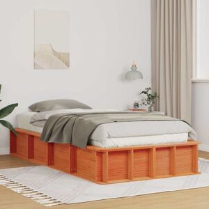 Bed Frame with Storage Wax brown 100 x 200 cm Wood Vidaxl Bed Frame with Storage Wax brown 100 x 200 cm Wood Vidaxl