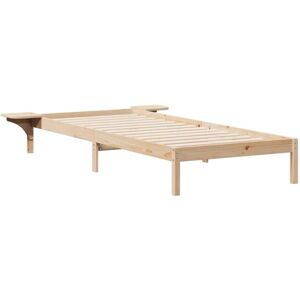 Bed Frame with Side Tables Natural 80 x 220 cm Solid Pine Wood vidaXL Bed Frame with Side Tables Natural 80 x 220 cm Solid Pine Wood vidaXL