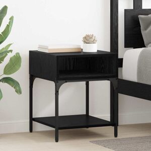 Bedside Table Black Oak 40 x 40 x 50 cm Engineered Wood vidaXL Bedside Table Black Oak 40 x 40 x 50 cm Engineered Wood vidaXL