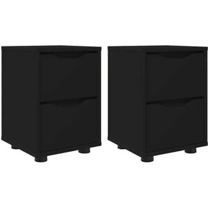 Bedside Tables 2 pcs Black 30.5 x 30 x 43 cm Engineered Wood vidaXL Bedside Tables 2 pcs Black 30.5 x 30 x 43 cm Engineered Wood vidaXL