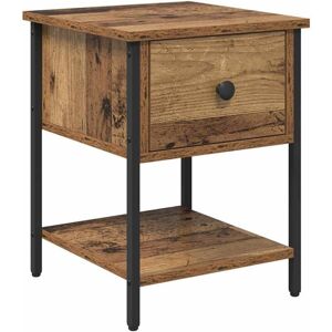 Bedside Table Old Wood 34 x 35.5 x 45 cm Engineered Wood vidaXL Bedside Table Old Wood 34 x 35.5 x 45 cm Engineered Wood vidaXL