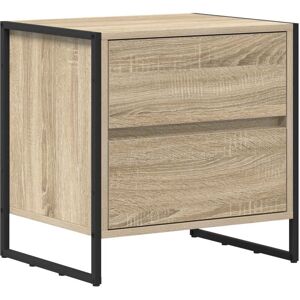 Bedside Table Sonoma 50 x 39.5 x 50 cm Engineered Wood vidaXL Bedside Table Sonoma 50 x 39.5 x 50 cm Engineered Wood vidaXL