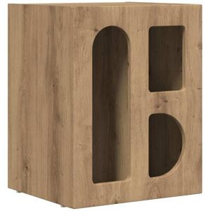 Bedside Table Artisan Oak 40 x 35 x 50 cm Engineered Wood vidaXL Bedside Table Artisan Oak 40 x 35 x 50 cm Engineered Wood vidaXL