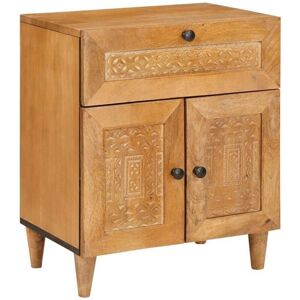 Bedside Table Light brown 50 x 33 x 60 cm Solid mango wood vidaXL Bedside Table Light brown 50 x 33 x 60 cm Solid mango wood vidaXL