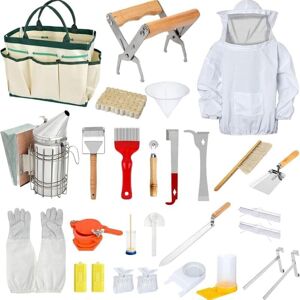 SANS MARQUE Beekeeping accessories, beekeeping supplies, beekeeping set, beekeeping supplies, 30-piece beekeeping starter set, J-hooks, frame handle, beekeeping SANS MARQUE Beekeeping accessories, beekeeping supplies, beekeeping set, beekeeping supplies, 30-piece beekeeping starter set, J-hooks, frame handle, beekeeping