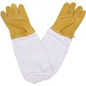 Linghhang - Beekeeping Gloves (Yellow), Durable Long Sleeve Sheepskin Protective Gloves Perfect for Beginner Beekeeper Linghhang - Beekeeping Gloves (Yellow), Durable Long Sleeve Sheepskin Protective Gloves Perfect for Beginner Beekeeper