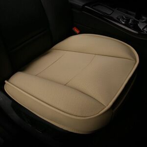 Beige Car Seat Cushion Seat Cover PU Leather and Bamboo Mat Pad Beige Car Seat Cushion Seat Cover PU Leather and Bamboo Mat Pad