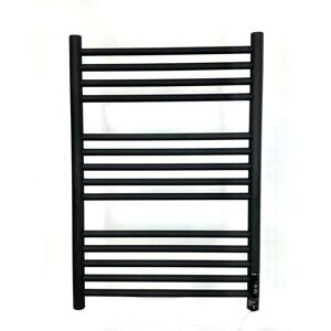 Greenedhouse - Belfast Dry Electric Black Stainless Steel Towel Rail 720mm High 500mm Wide Energy Efficient Greenedhouse - Belfast Dry Electric Black Stainless Steel Towel Rail 720mm High 500mm Wide Energy Efficient