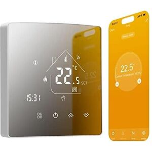 Wddnaot - Beok Tuya Smart Thermostat Heating Thermostat Room Thermostat Wifi Thermostat Smart Wall Thermostat for Electric Floor Heating Compatible Wddnaot - Beok Tuya Smart Thermostat Heating Thermostat Room Thermostat Wifi Thermostat Smart Wall Thermostat for Electric Floor Heating Compatible