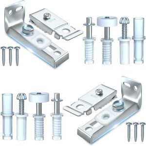 IKODM Bifold Door Hardware Repair Kit - 2 Pack Replacement Parts for Bifold Sliding Closet Doors Includes Top & Bottom Bracket, 3/8' Pivot, 7/8' Guide Wheel IKODM Bifold Door Hardware Repair Kit - 2 Pack Replacement Parts for Bifold Sliding Closet Doors Includes Top & Bottom Bracket, 3/8' Pivot, 7/8' Guide Wheel
