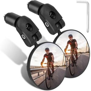 BEIJIYI Bike Mirrors, Convex Handlebar Mirror, 360° Adjustable High Definition Bicycle Rearview Mirror for Mountain Bikes and Motorcycles (2 Pack) BEIJIYI Bike Mirrors, Convex Handlebar Mirror, 360° Adjustable High Definition Bicycle Rearview Mirror for Mountain Bikes and Motorcycles (2 Pack)