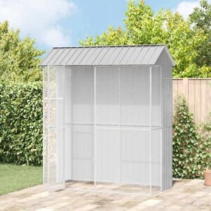 Vidaxl - Bird Cage with Storage Grey 215 x 110 x 247 cm Galvanised steel Vidaxl - Bird Cage with Storage Grey 215 x 110 x 247 cm Galvanised steel
