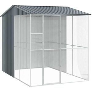 Bird Cage Anthracite 215 x 310 x 247 cm Galvanised steel vidaXL Bird Cage Anthracite 215 x 310 x 247 cm Galvanised steel vidaXL
