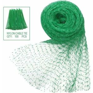 Mumu - Bird protection net made of polyethylene with 100 nylon cables for the protection of gardens and vegetable gardens, ponds 4 m x 10 m Mumu - Bird protection net made of polyethylene with 100 nylon cables for the protection of gardens and vegetable gardens, ponds 4 m x 10 m