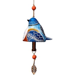 TLILY Bird Song Bell Garden Decoration,Hanging Rustic Wind Chime, Pendant Metal Tube Bell Door Bell Pendant-A TLILY Bird Song Bell Garden Decoration,Hanging Rustic Wind Chime, Pendant Metal Tube Bell Door Bell Pendant-A