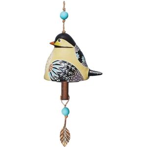 TLILY Bird Song Bell Garden Decoration,Hanging Rustic Wind Chime, Pendant Metal Tube Bell Door Bell Pendant-E TLILY Bird Song Bell Garden Decoration,Hanging Rustic Wind Chime, Pendant Metal Tube Bell Door Bell Pendant-E