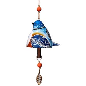TLILY Bird Song Bell Garden Decoration,Hanging Rustic Wind Chime, Pendant Metal Tube Bell Door Bell Pendant, Festival Gift-Blue TLILY Bird Song Bell Garden Decoration,Hanging Rustic Wind Chime, Pendant Metal Tube Bell Door Bell Pendant, Festival Gift-Blue
