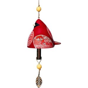 TLILY Bird Song Bell Garden Decoration,Hanging Rustic Wind Chime, Pendant Metal Tube Bell Door Bell Pendant, Festival Gift-Red TLILY Bird Song Bell Garden Decoration,Hanging Rustic Wind Chime, Pendant Metal Tube Bell Door Bell Pendant, Festival Gift-Red