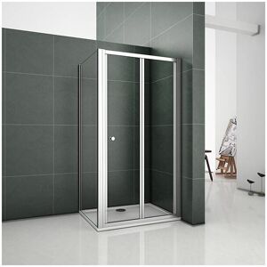 Biubiubath 860x1900mm Framed Bifold Shower Door + 800x1900mm Side Panel Biubiubath 860x1900mm Framed Bifold Shower Door + 800x1900mm Side Panel