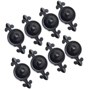 LINGHHANG (Black) 8 European antique cabinet handles, round single-hole furniture handles, suitable for cabinets, wardrobes LINGHHANG (Black) 8 European antique cabinet handles, round single-hole furniture handles, suitable for cabinets, wardrobes