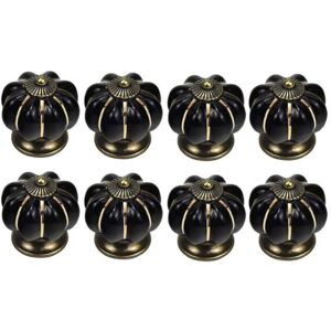 CYSLMUK Black) 8 x Ceramic Drawer Knobs Pumpkin Shape Furniture Knob for Kitchen Drawers and Cupboards CYSLMUK Black) 8 x Ceramic Drawer Knobs Pumpkin Shape Furniture Knob for Kitchen Drawers and Cupboards