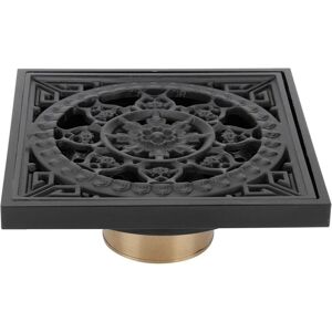 Gotrays - Black Floor Drain 10 x 10 x 4 cm - Square Drain Cover with Removable Grid and Filter - Copper Floor Drain Cover Strainer for Kitchen, Gotrays - Black Floor Drain 10 x 10 x 4 cm - Square Drain Cover with Removable Grid and Filter - Copper Floor Drain Cover Strainer for Kitchen,