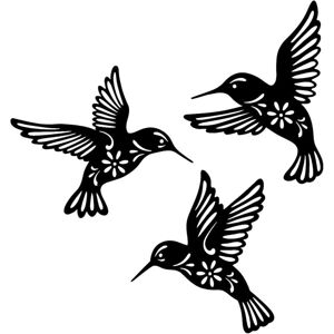 Tinor - Black Metal Bird Hummingbird Wall Decor, 3 Pieces 10.2in Wrought Iron Hummingbird Wall Decor, Metal Birds Wall Art for Bird Lovers Living Room Tinor - Black Metal Bird Hummingbird Wall Decor, 3 Pieces 10.2in Wrought Iron Hummingbird Wall Decor, Metal Birds Wall Art for Bird Lovers Living Room