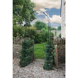 GARDEN MILE Black Metal Garden Arch Heavy Duty Archway GARDEN MILE Black Metal Garden Arch Heavy Duty Archway