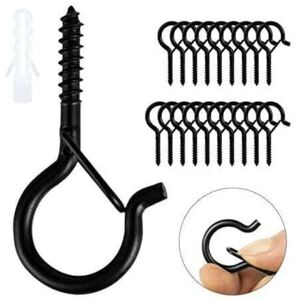 Mumu - Black Screw Hook, 30 Pack, Heavy Duty Screw Hook with Safety Buckle, Wooden Ceiling Hook for Hanging Plant Baskets, Birdhouses, Lanterns, Mugs Mumu - Black Screw Hook, 30 Pack, Heavy Duty Screw Hook with Safety Buckle, Wooden Ceiling Hook for Hanging Plant Baskets, Birdhouses, Lanterns, Mugs