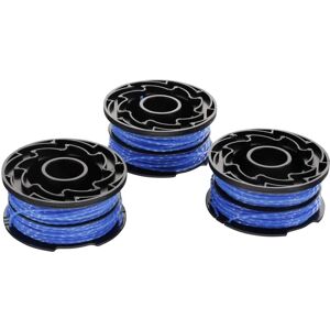 WOIYIC BLACK+DECKER 3 Pack Replacement Spools for Strimmers, Reflex Plus Self-Unwinding Spool, 3 x 12 m Nylon Line, ⌀1.5 mm Line, A6441X3-XJ Blue- WOIYIC BLACK+DECKER 3 Pack Replacement Spools for Strimmers, Reflex Plus Self-Unwinding Spool, 3 x 12 m Nylon Line, ⌀1.5 mm Line, A6441X3-XJ Blue-