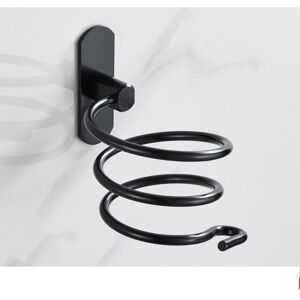 Csparkv - Black)Hair Dryer Holder Aluminum Wall Mounted Hair Dryer Holder Cable Rack for Kitchen Bathroom Bathroom Accessories Csparkv - Black)Hair Dryer Holder Aluminum Wall Mounted Hair Dryer Holder Cable Rack for Kitchen Bathroom Bathroom Accessories