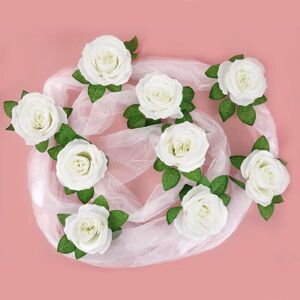 Serbia - Blanc - 1 pièce décoration de voiture de mariage, fleurs artificis, rubans, poignées de porte, accessoires de fête, guirlandes de mariage. Serbia - Blanc - 1 pièce décoration de voiture de mariage, fleurs artificis, rubans, poignées de porte, accessoires de fête, guirlandes de mariage.