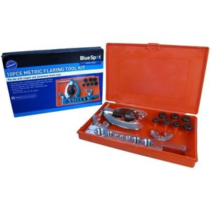 BLUE SPOT TOOLS BlueSpot 10pc Brake Pipe Flaring Metric Copper Aluminium Tube Repair Kit Set BLUE SPOT TOOLS BlueSpot 10pc Brake Pipe Flaring Metric Copper Aluminium Tube Repair Kit Set