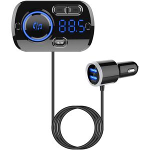 IKODM Bluetooth 5.0 fm Transmitter Bluetooth Car Adapter fm Transmitter Car Charger Kit with QC3.0 & 5V/2.4A Ports, Hands-Free Calling, Colorful Light, IKODM Bluetooth 5.0 fm Transmitter Bluetooth Car Adapter fm Transmitter Car Charger Kit with QC3.0 & 5V/2.4A Ports, Hands-Free Calling, Colorful Light,
