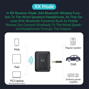 TLILY Bluetooth 5.4 Audio Receiver Transmitter usb U-Disk tf Card Play 3.5MM aux Stereo Music Wireless Adapter with Mic TLILY Bluetooth 5.4 Audio Receiver Transmitter usb U-Disk tf Card Play 3.5MM aux Stereo Music Wireless Adapter with Mic