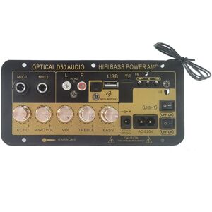 TLILY Bluetooth Amplifier Board With Optical Audio amp usb fm Radio tf Player diy Subwoofer For karaoke Home Car us Plug TLILY Bluetooth Amplifier Board With Optical Audio amp usb fm Radio tf Player diy Subwoofer For karaoke Home Car us Plug