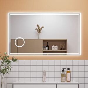 AICA SANITAIRE 1200x700mm Bluetooth Bathrooom Mirror with LED Lights Dimmable 3 Colour, Clock, 3x Magnifying and Anti Fog AICA SANITAIRE 1200x700mm Bluetooth Bathrooom Mirror with LED Lights Dimmable 3 Colour, Clock, 3x Magnifying and Anti Fog