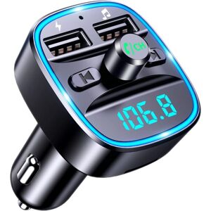 WOIYIC Bluetooth Car Audio Transmitter, Bluetooth 5.3 FM Transmitter, Wireless Bluetooth Radio Adapter, Music Player Kit, Hands-Free Calling, Dual USB WOIYIC Bluetooth Car Audio Transmitter, Bluetooth 5.3 FM Transmitter, Wireless Bluetooth Radio Adapter, Music Player Kit, Hands-Free Calling, Dual USB