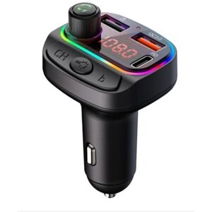 Bluetooth FM Transmitter Compatible with TCL 10 5G, Car Radio Adapter with USB Music Player Charger Bluetooth FM Transmitter Compatible with TCL 10 5G, Car Radio Adapter with USB Music Player Charger