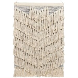 Beliani Wall Hanging Beige Cotton Tassels Boho Decor - Wall Type Beliani Wall Hanging Beige Cotton Tassels Boho Decor - Wall Type